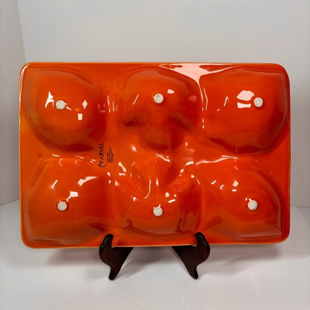 Farval Fall Leaves Leaf Serving Server Tray Candy Snack Nut Jello Mold 9